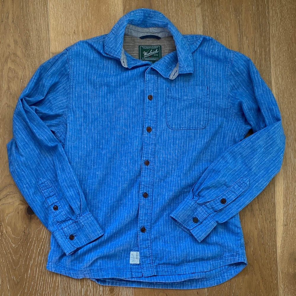 Woolrich Blue Casual Button Down Shirt